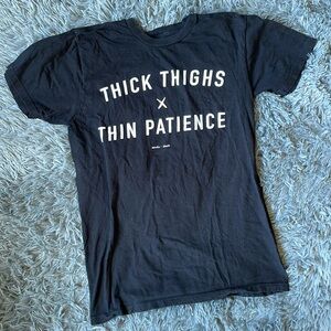 🚫DONATED🚫 Muscles and Donuts Thick Thighs x Thin Patience Tee